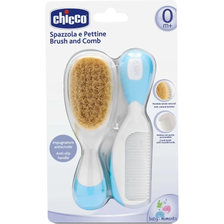 Chicco Cepillo y Peine cerda natural