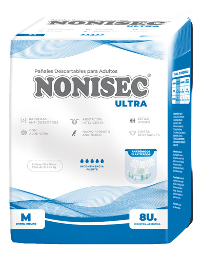 Nonisec Ultra Juvenil M x8 Unidades