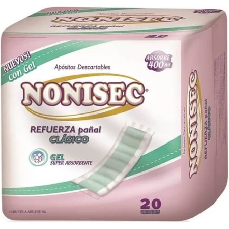 Nonisec apósito refuerza pañal Clasico x 20 unidades