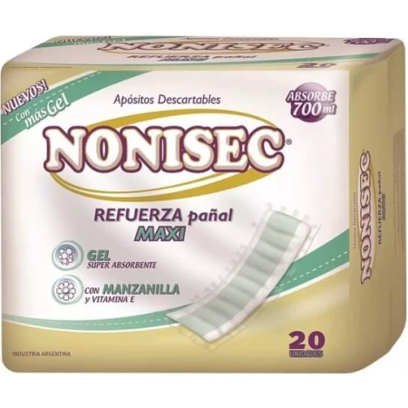 Nonisec apósito refuerza pañal MAXI x 20 unidades