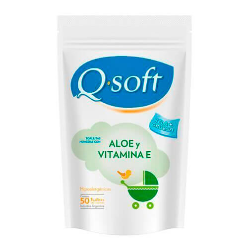 Toallitas Qsoft repuesto c/ Aloe x 50u
