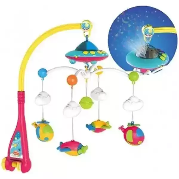 Movil Musical Con Proyector Priori Nave Espacial Cunero - Imagen 2