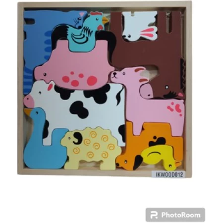 ROMPECABEZAS DE ENCASTRE 2 EN 1 GRANJA