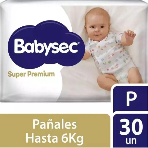 Babysec Super Premiun Talle P x 30 Unidades