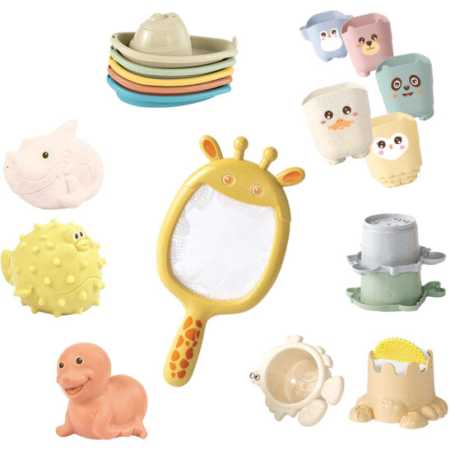 Set De Baño Con Animales, Formas y Barcos