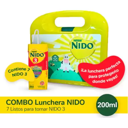 Promo Lunchera Nido+7 Leches Nido 3 Brick 200ml