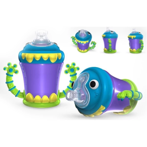 Vaso Monstruo Con Boquilla Antiderrame 210ml- Nuby - Imagen 2