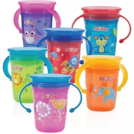 Vaso Wonder 360° con Asas 240ml- Nuby