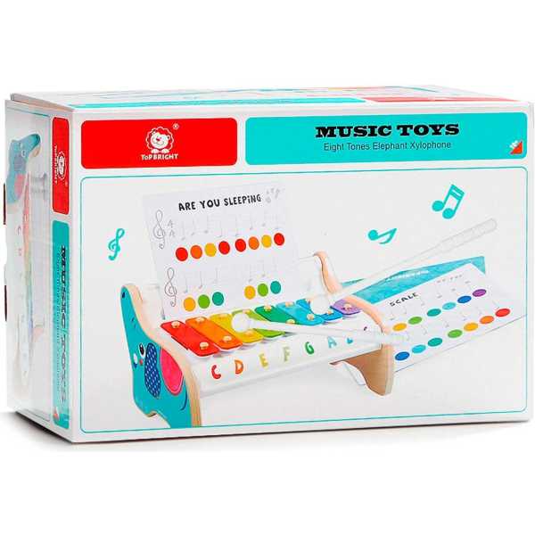 Xilofon Elefante Piano Infantil Didactico Top Bright - Imagen 2