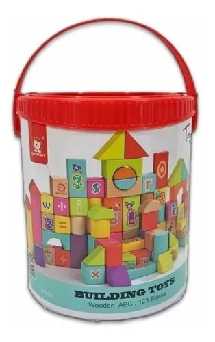 Balde de Bloques De Madera - Animales - Top Bright 50 piezas - Imagen 2