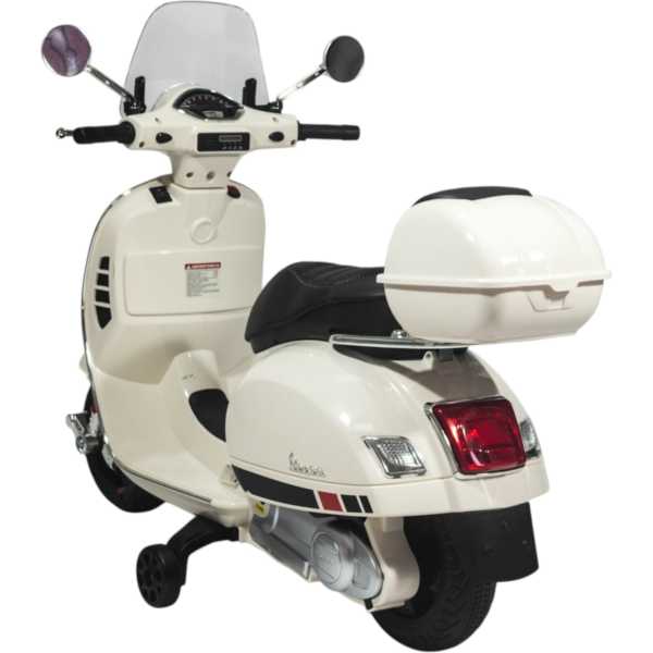 Moto a Batería Vespa Asiento de Cuero, Usb, Luces y Musica - Imagen 2