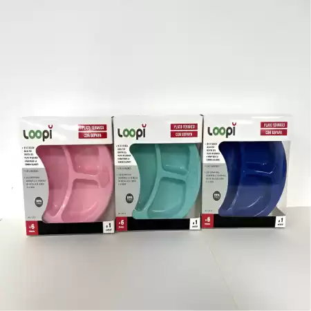 Loopi Plato Térmico 3 Divisiones Con Sopapa