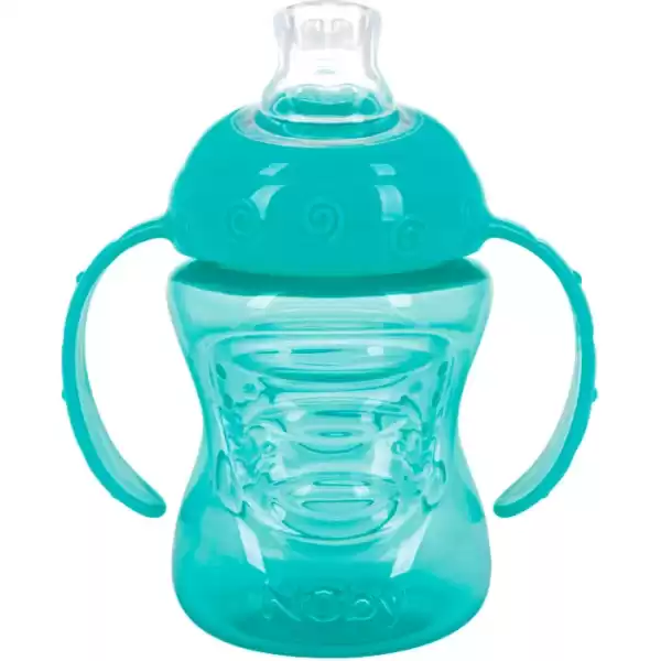 Vaso antiderrame Pico de Silicona con asas Nuby - Imagen 2