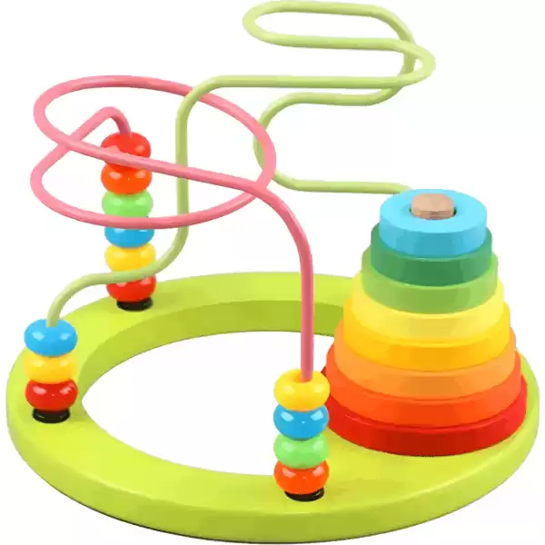 Juego Didáctico Madera Prono Laberinto + Torre De Encastre - Imagen 3