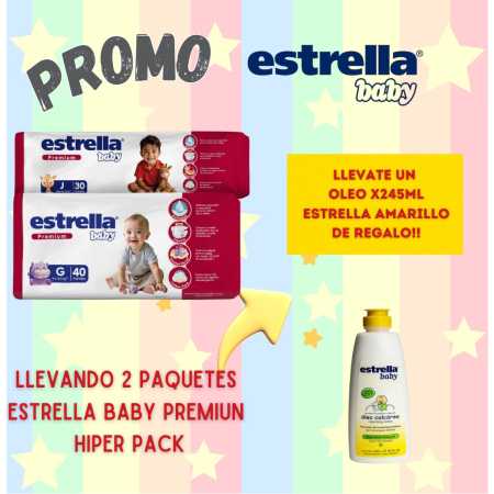 Promoción Estrella Pañal PREMIUM + Óleo x245ml
