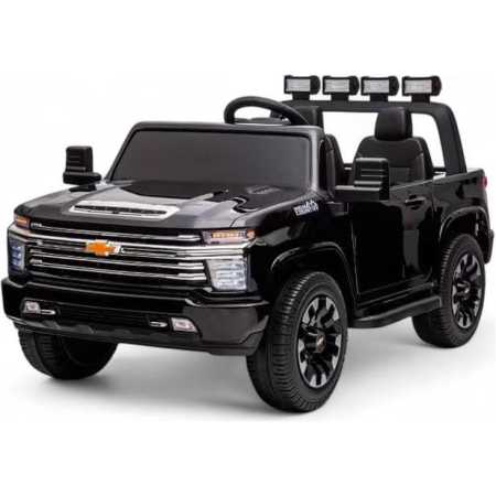 Camioneta Chevrolet 12v 14ah, Asiento de Cuero, Cuatro Motores, Control Remoto, Ruedas de Goma