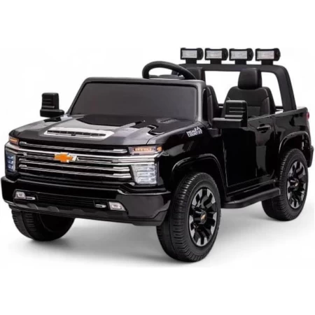 Camioneta Chevrolet 12v 14ah, Asiento de Cuero, Cuatro Motores, Control Remoto, Ruedas de Goma