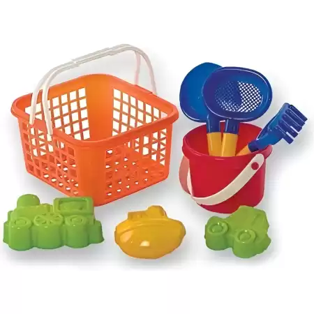 Canasta Playa Con Balde Pala Rastrillo Y Moldes Duravit