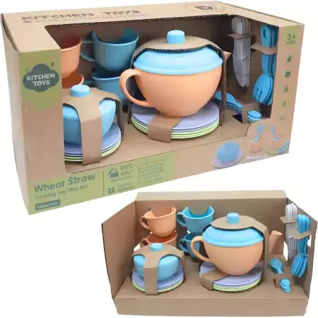 Juego De Té Ecológico Con Tetera Y Accesorios 22 Piezas Blanco