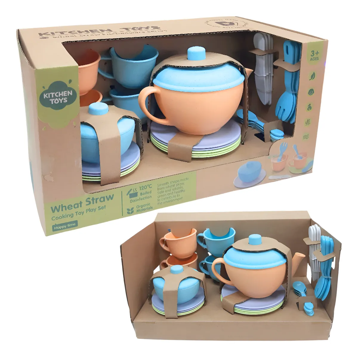 Juego De Té Ecológico Con Tetera Y Accesorios 22 Piezas Blanco