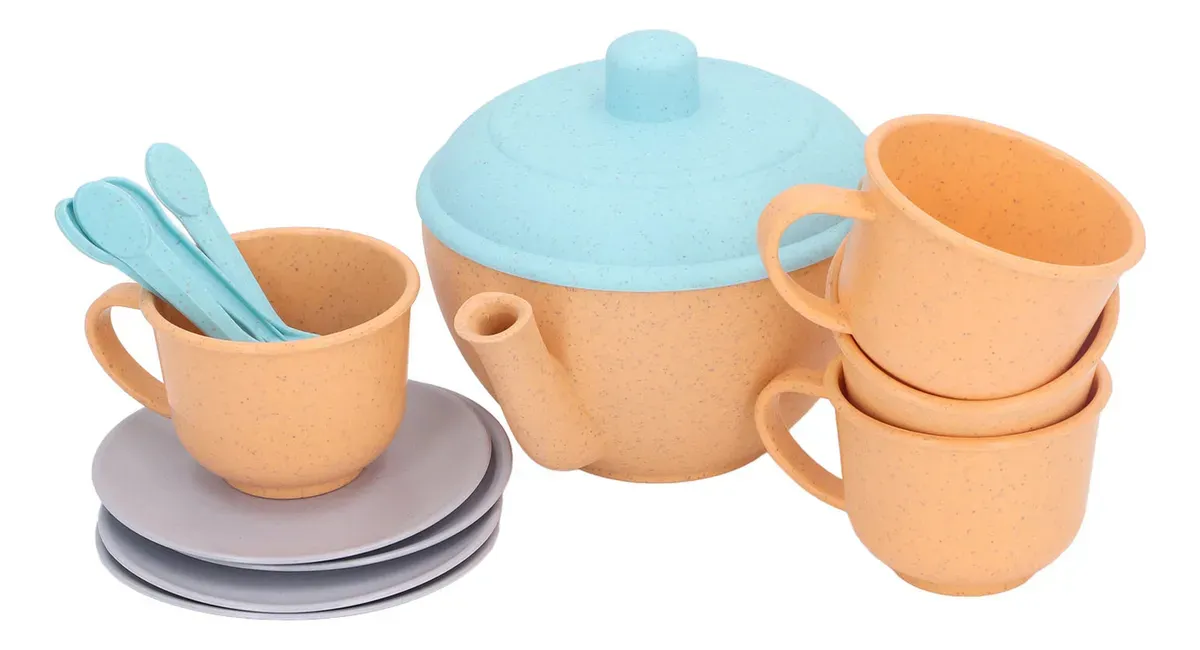 Juego De Té Ecológico Con Tetera Y Accesorios 22 Piezas Blanco - Imagen 5