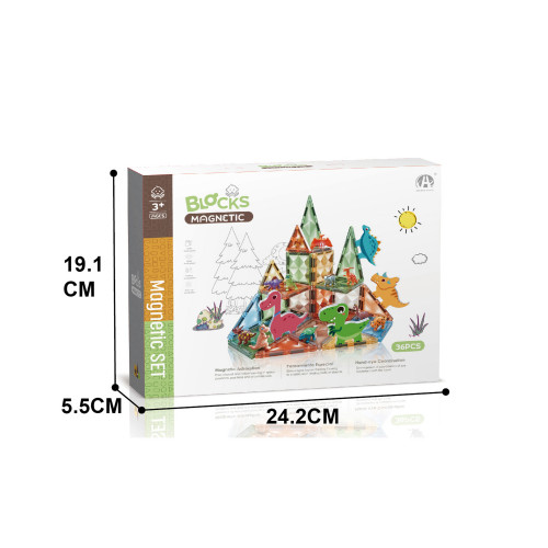 Bloques Magneticos con Dinosaurios x 36 Piezas - Imagen 2