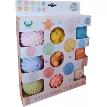 Pelotas Sensoriales Blandas Texturas Para El Agua X9 - Baby Favorite