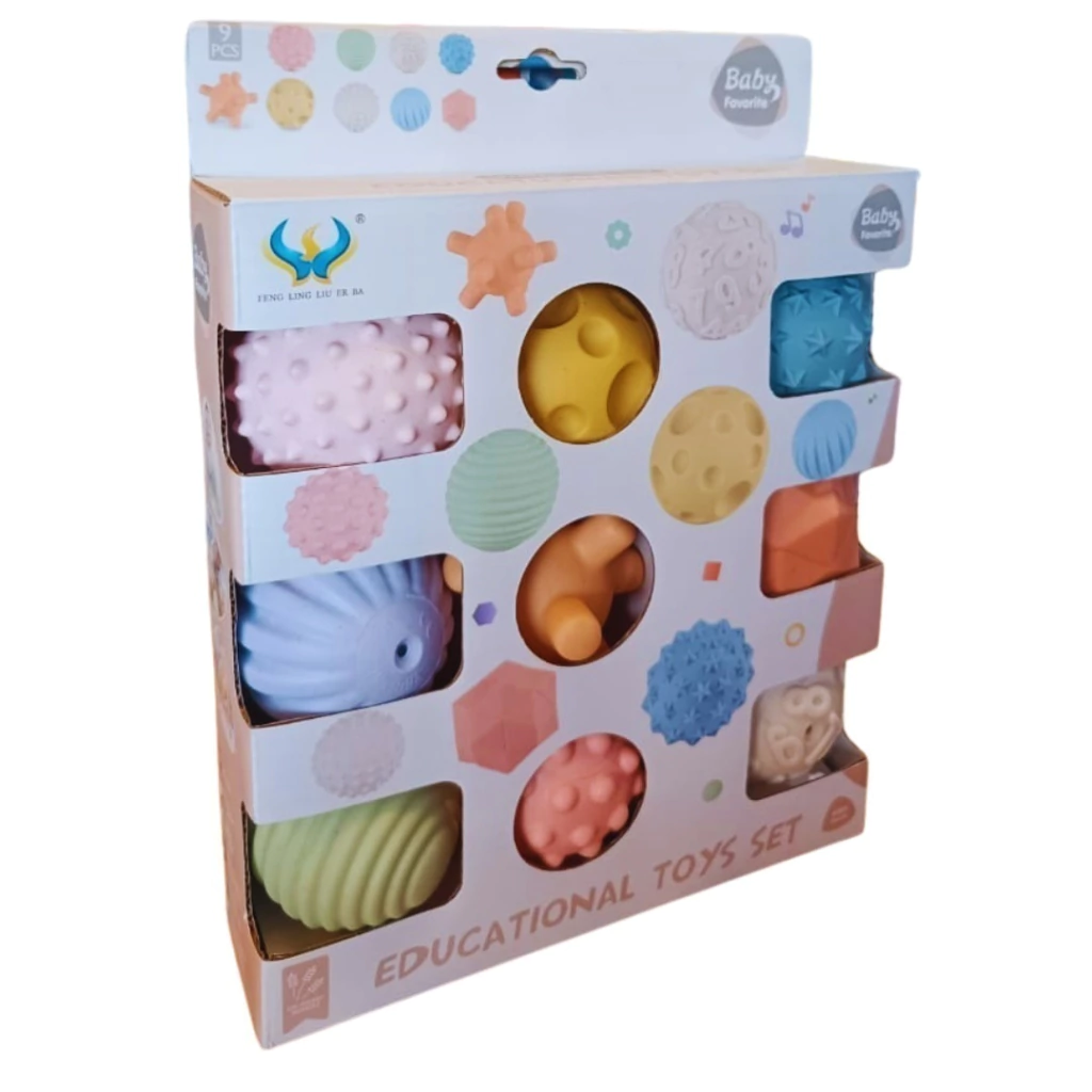 Pelotas Sensoriales Blandas Texturas Para El Agua X9 - Baby Favorite