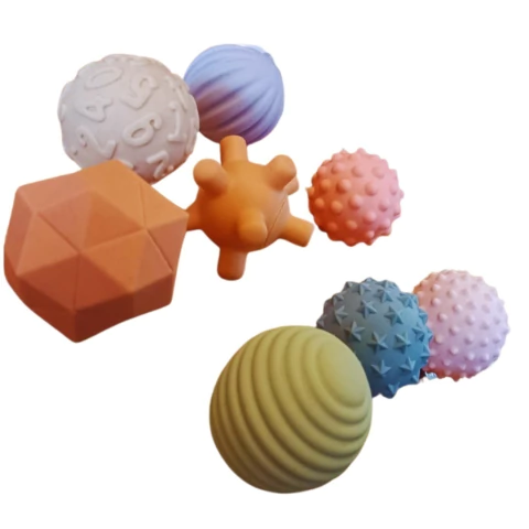 Pelotas Sensoriales Blandas Texturas Para El Agua X9 - Baby Favorite - Imagen 2