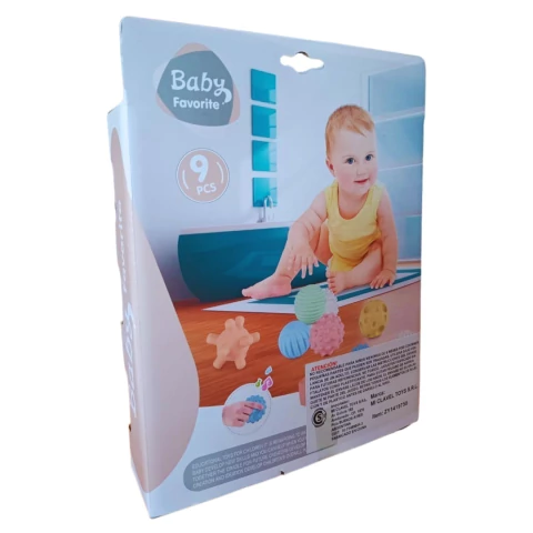 Pelotas Sensoriales Blandas Texturas Para El Agua X9 - Baby Favorite - Imagen 3