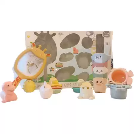 Set De Baño Bebe Animales Formas Y Barcos 22 Piezas- Baby Favorite