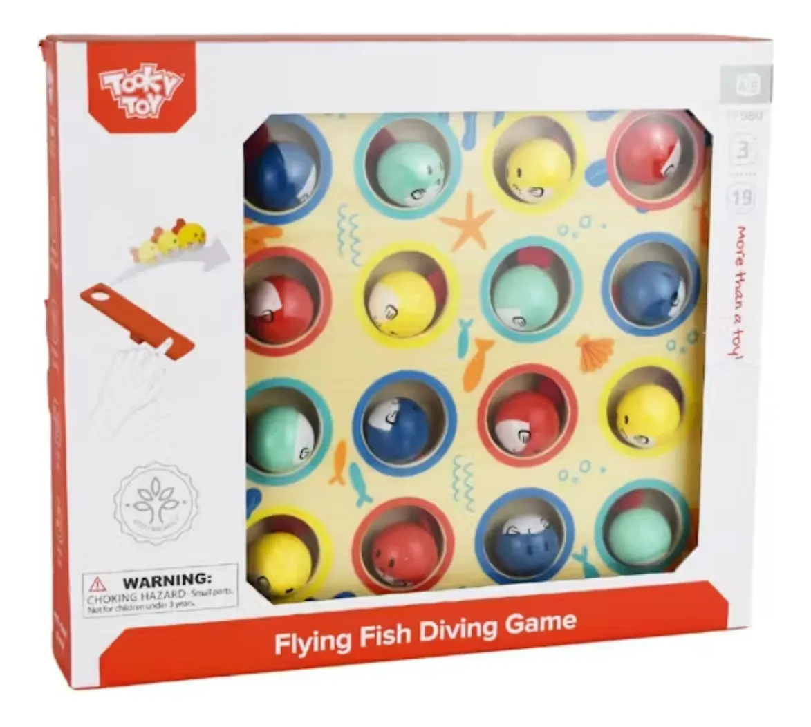 Tablero Madera Lanza Peces Al Mar 19 Piezas