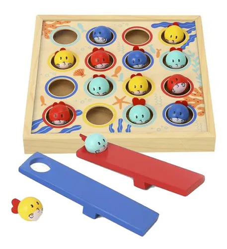 Tablero Madera Lanza Peces Al Mar 19 Piezas - Imagen 2