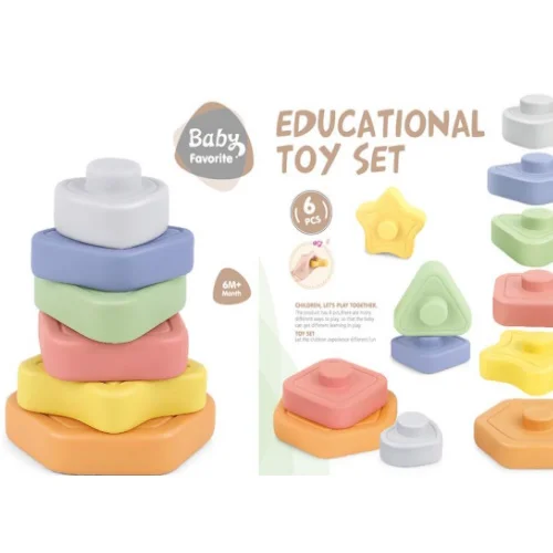 Torre de Encastre Figuras Geometricas - Baby Favorite - Imagen 5