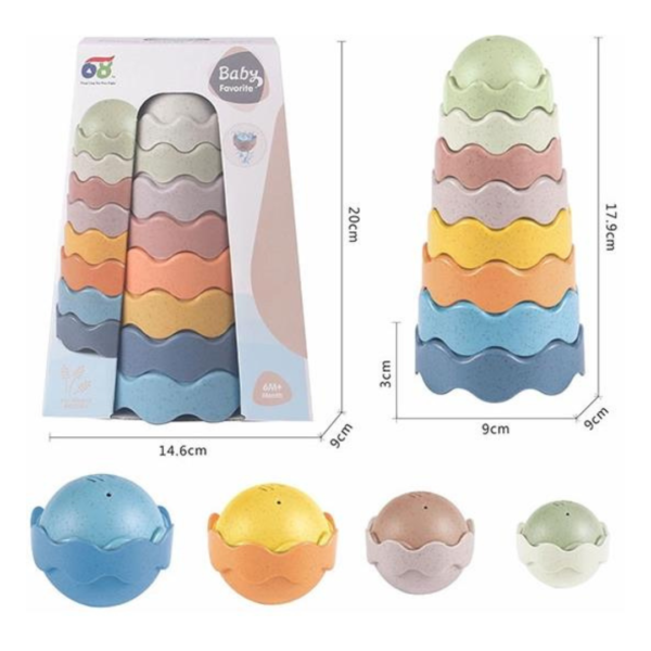 Torre Encastrable de Colores - Baby Favorite - Imagen 3