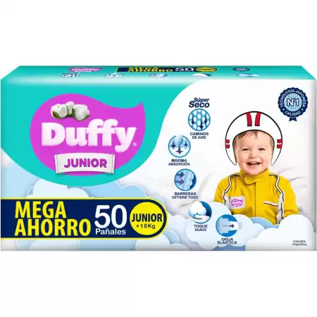 Pañal Duffy Junior +18Kilos X 50 Unid