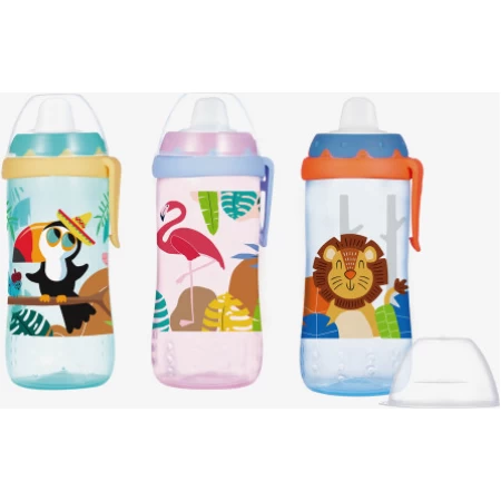 Vaso con pico duro y tapa- 300ml