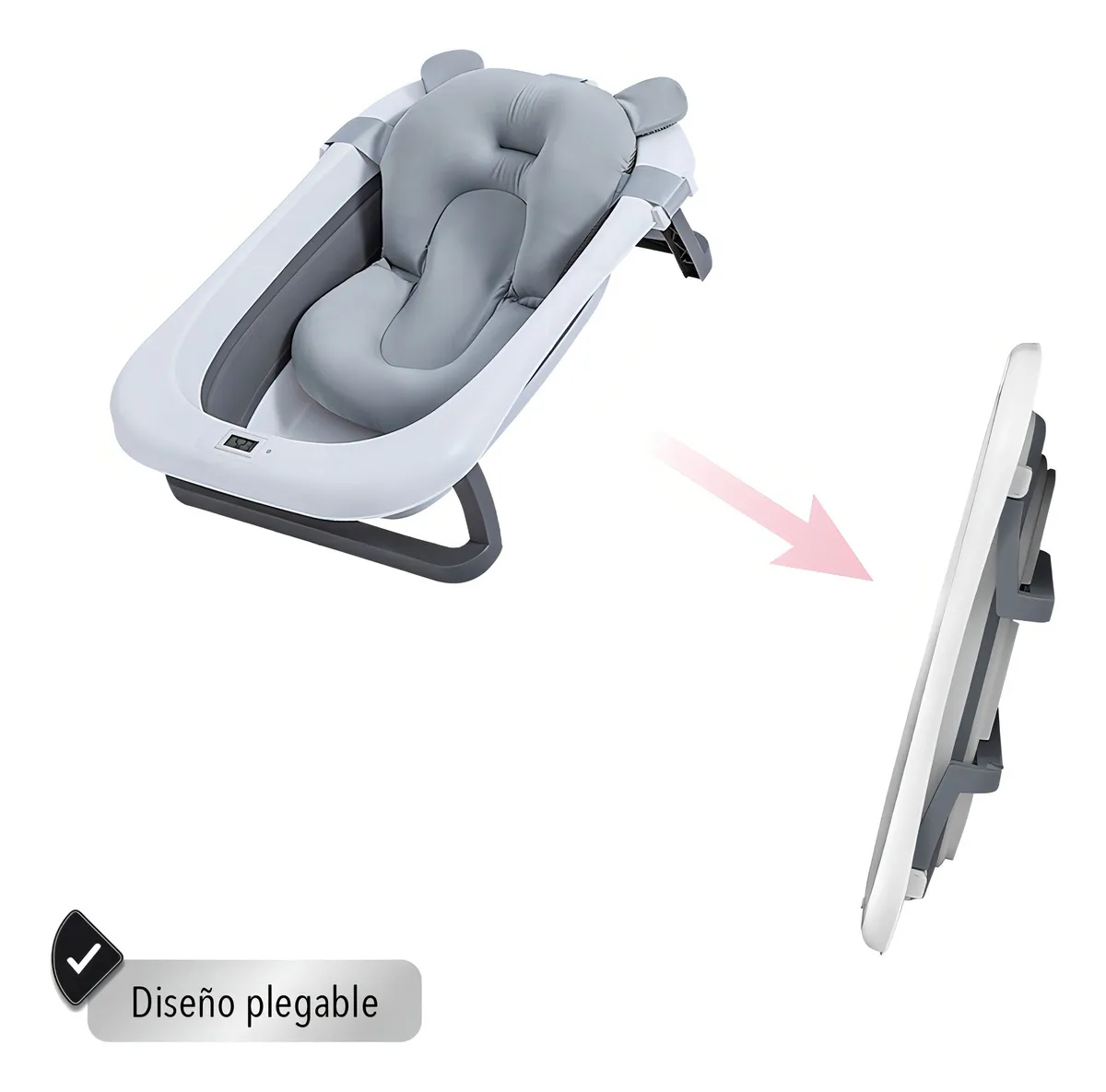 Bañera Plegable con Reductor Acolchado Juguetoys - Imagen 2