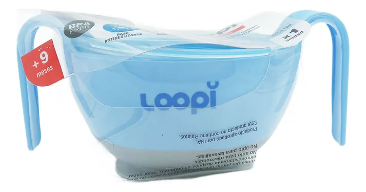 Bowl Porta Cereal Antivuelco Con Tapa Loopi - Imagen 3
