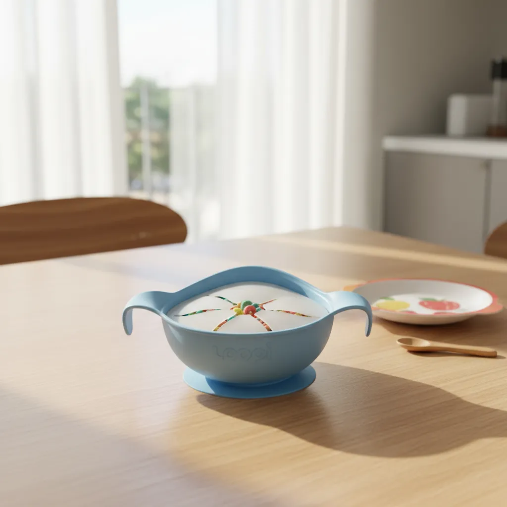 Bowl Porta Cereal Antivuelco Con Tapa Loopi - Imagen 2