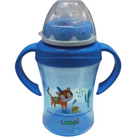 Vaso con pico de silicona Loopi x 210 ml