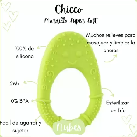 Mordillo De Silicona Para 2 Meses Chicco
