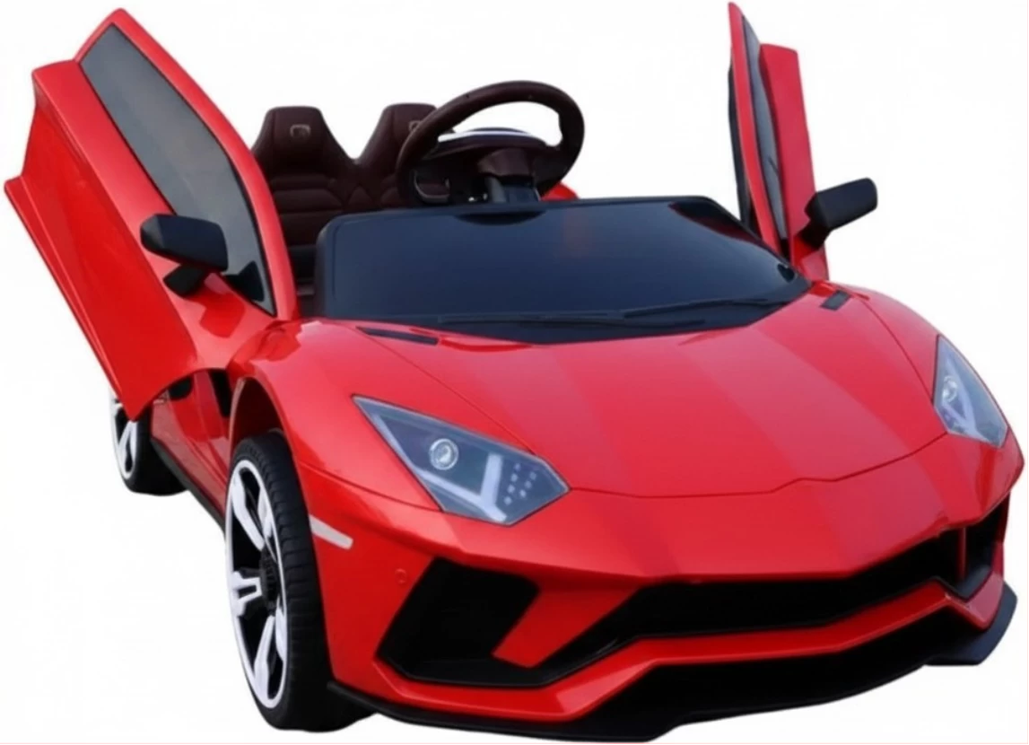 Auto Simil Lamborghini Aventador- Asiento de cuero, ruedas de caucho,2 motores - Imagen 4