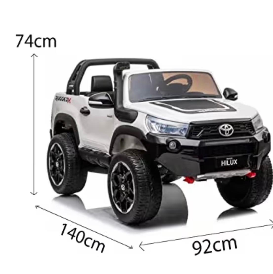 Toyota Hilux Rugged 24V 7AH Asiento de Cuero, 2 motores, Luces Delanteras y Traseras - Imagen 10