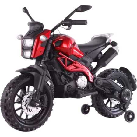 Moto Todo Terreno- Luces LED, Ruedas De Caucho,
