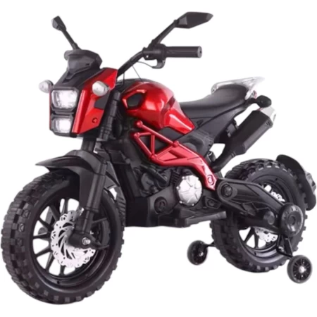 Moto Todo Terreno- Luces LED, Ruedas De Caucho,