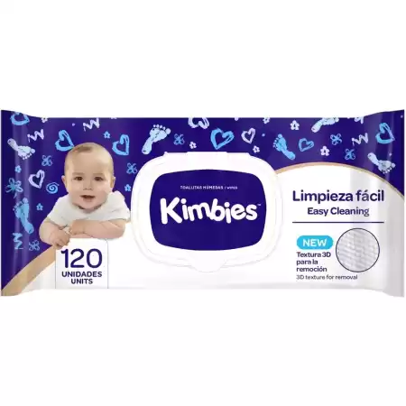 Toallitas Húmedas Kimbies x120 con tapa
