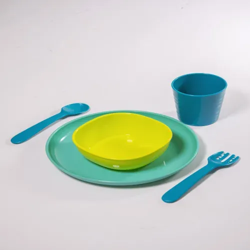 Set De Plato, Bowl, Vaso Y Cubiertos Loopi - Imagen 2