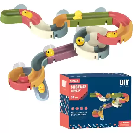 Juego Laberinto De Agua Para Baño Tobogán Patitos
